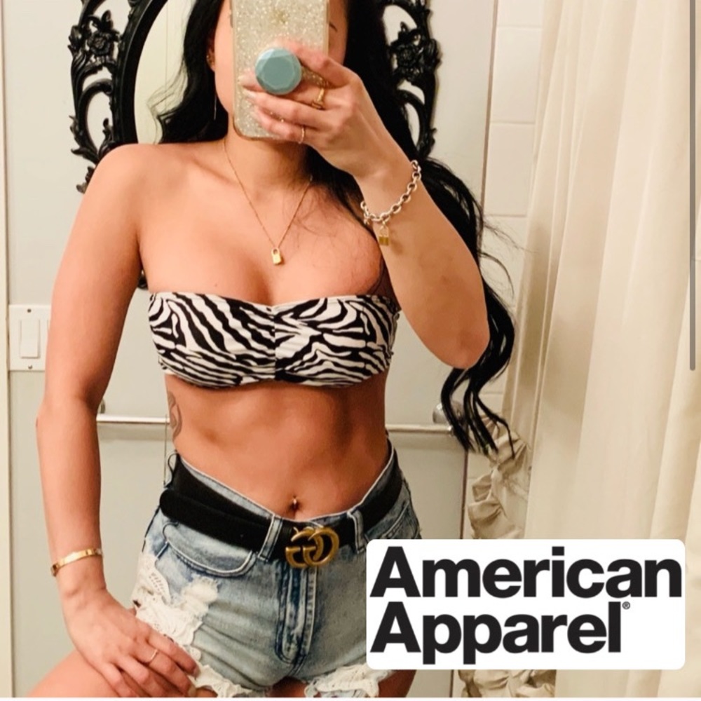 💘 AMERICAN APPAREL ZEBRA BANDEAU